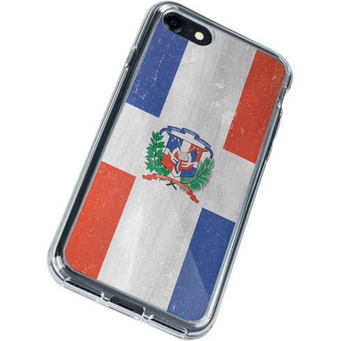 Dominican Republic Flag Faded iPhone SE (2nd & 3rd Gen) Clear Case